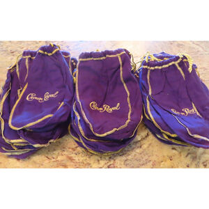 Huge Lot 80 Crown Royal Purple Drawstring Bags 8" adn 10"